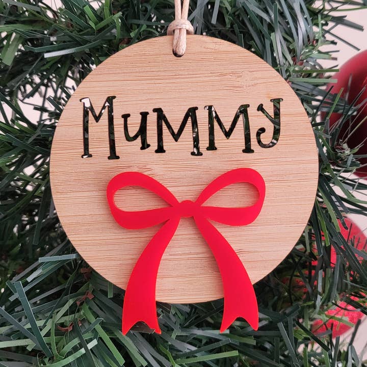 Little Birdy Finds - Vente Objets de décoration - Décoration de Noël personnalisée avec nœud0