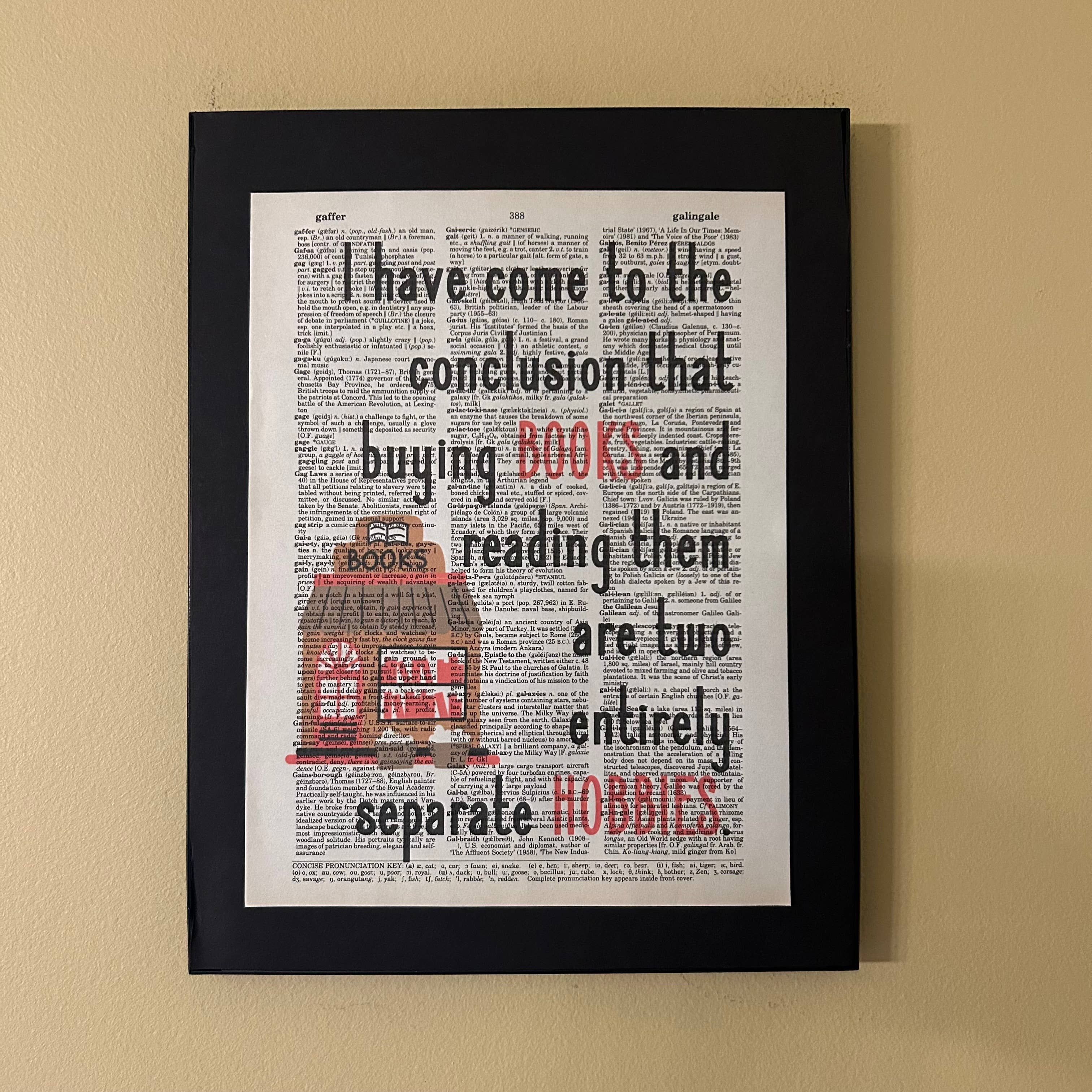 Bookish Birds - Wholesale Art Print - I have come to the con | Dictionary Print | Vintage Book Art1