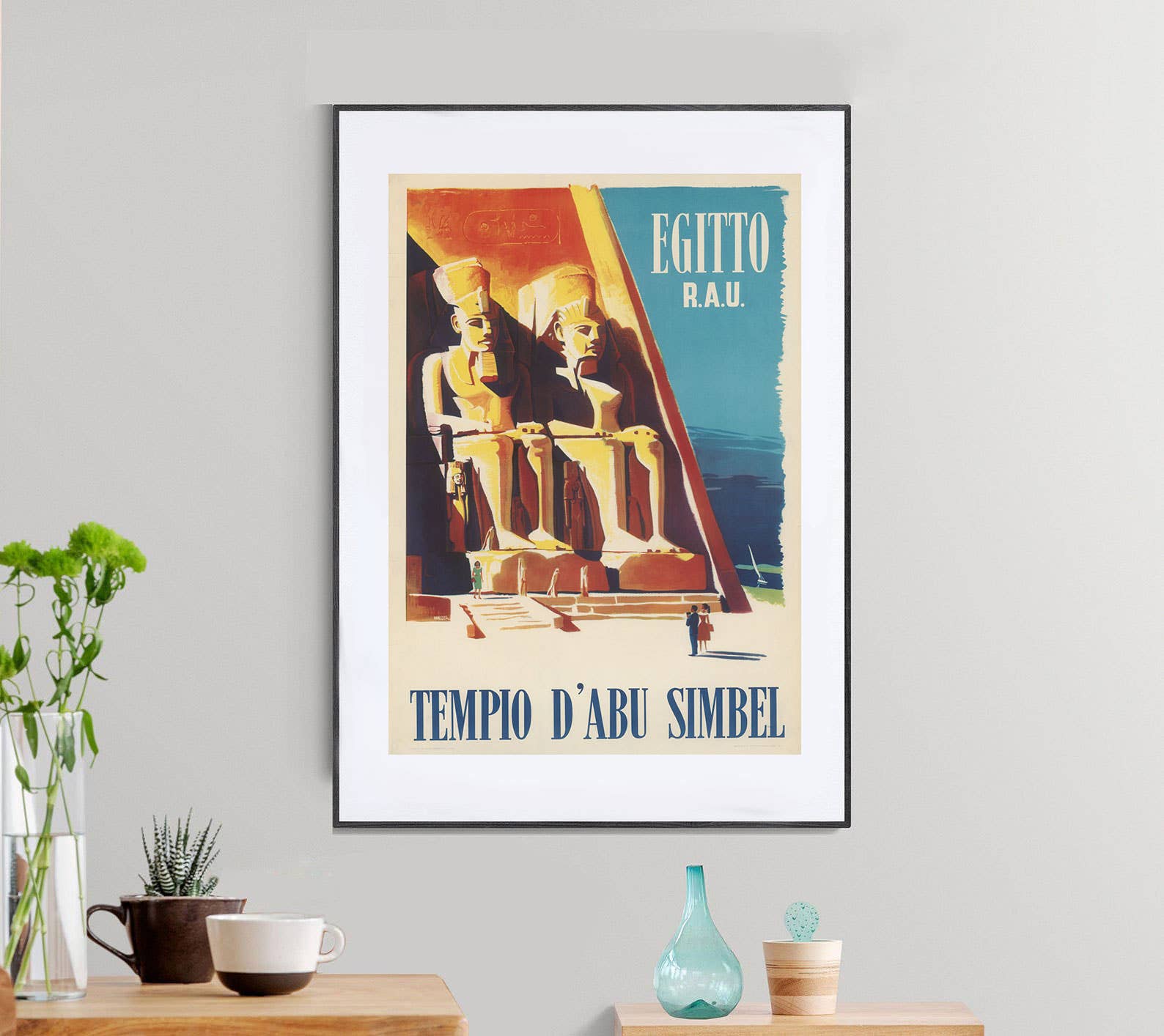 wallartgallery - Wholesale Poster - Vintage poster Abu Simbel Temple Egypt - 19602