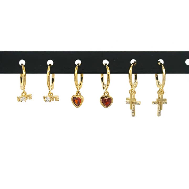 Set mit 6 Ohrringen - PC231048E988 für den Großhandel von AMORINO SRL