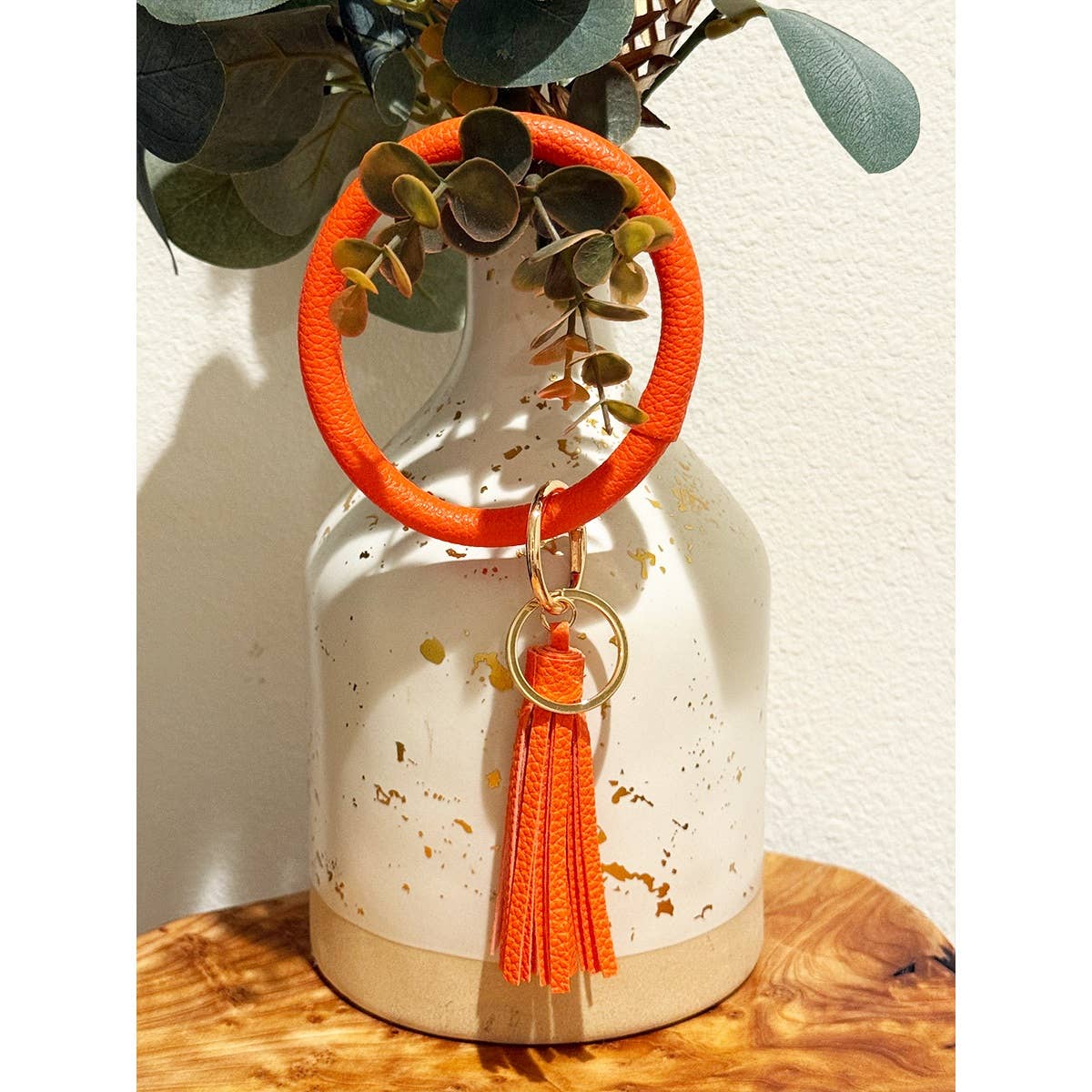 Love and Repeat – wholesale Keychain bracelet – Solid PU Leather Wristlet Bangle Key Chain3