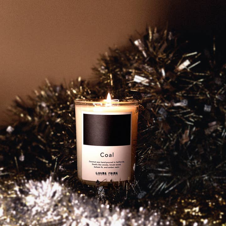 Living Thing - Wholesale Jar/Filled Candle - Coal: Smoke, Amber + Hinoki Holiday Candle