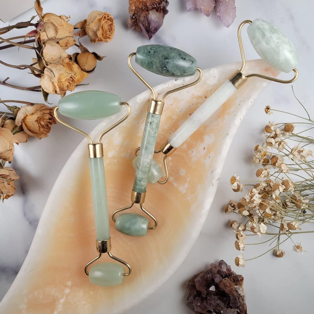 Aquamarine Daydream Wholesale – wholesale Face/beauty roller – Jade Facial Roller ~ Crystal Beauty Supplies ~ Mineral Love2