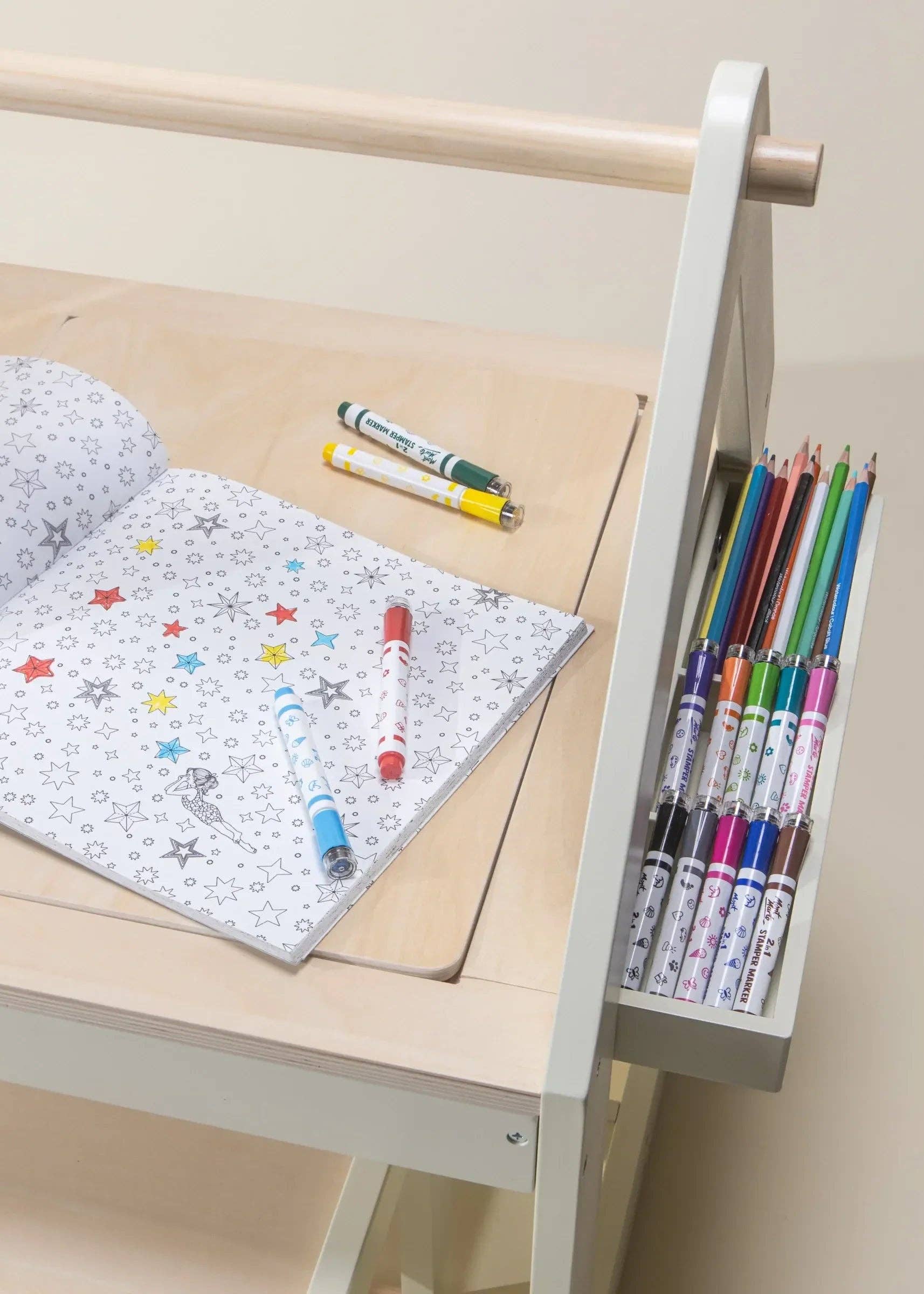 Coco Village - Wholesale Wood Toy - Kids - Multifunction Wooden Art & Sensory Table W/ Stools4