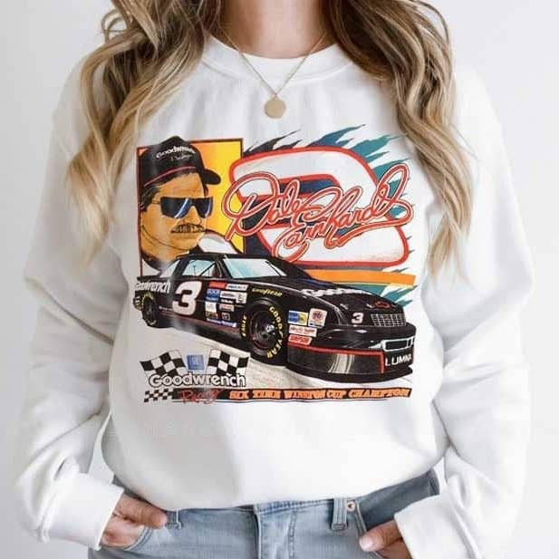 Vintage 90s Dale Earnhardt Nascar Racing Graphic Sweatshirt for wholesale by TheKingShirt