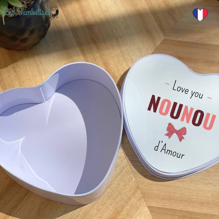 Heart Metal Box Nanny Bow for wholesale by les bambetises