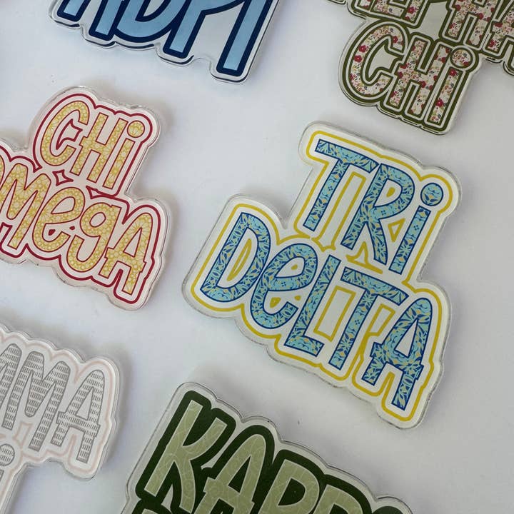 Buttongirl99 - Wholesale Magnet - Sorority Colorful Acrylic Magnet2