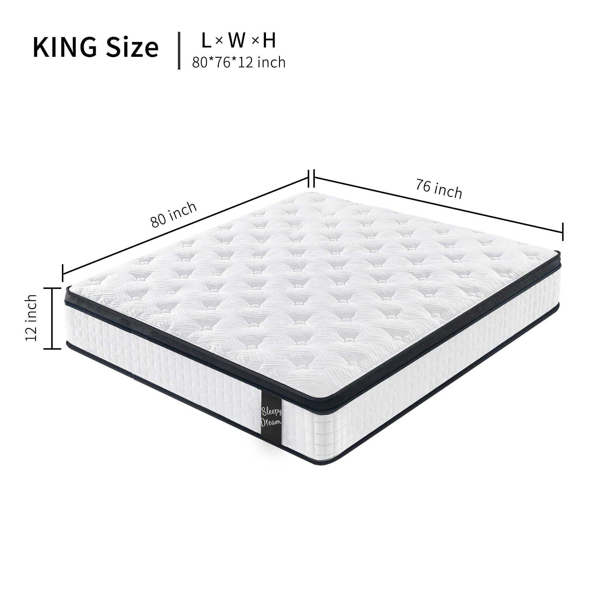 39F Inc. - Vente Lit - Matelas hybride CertiPUR-US 12" (King/Queen/Full/Twin)0
