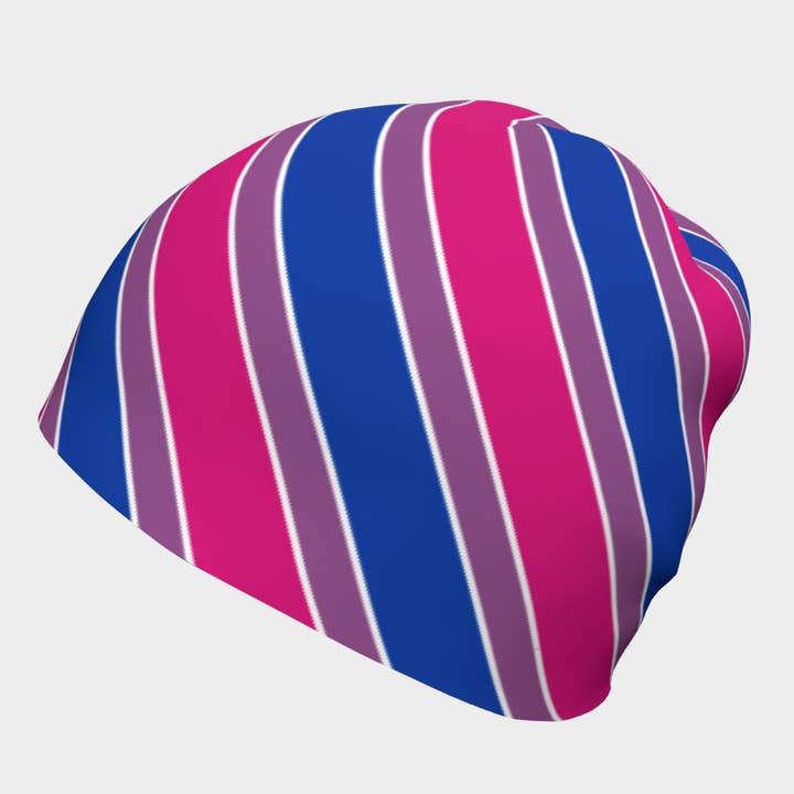 Ninja Ferret Art - Wholesale Beanie - Unisex - Bisexual Candycane Striped Beanie