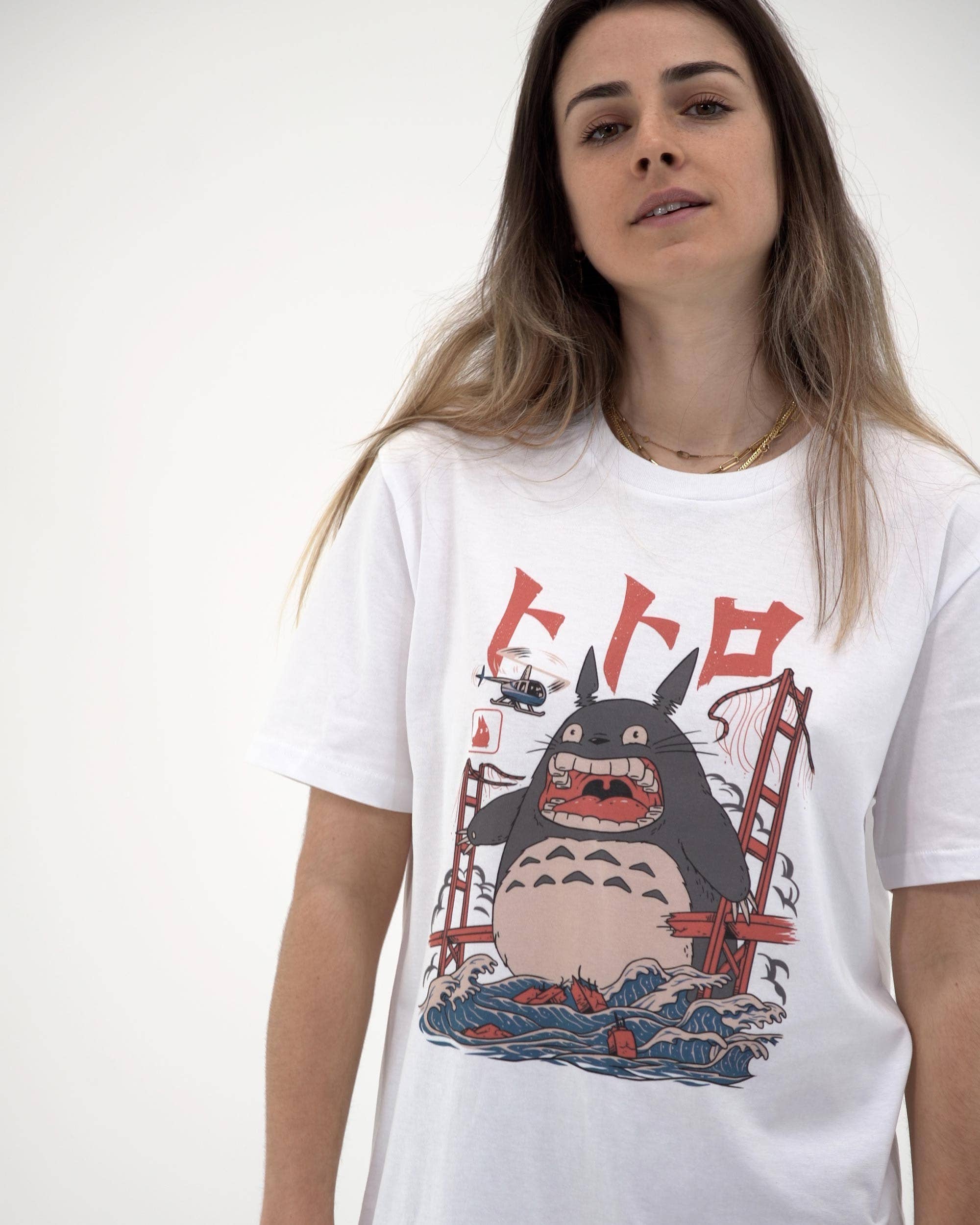 Grafitee - Wholesale Screen Printed T-Shirt - Unisex - Totoro Attack T-shirt - Totoro movie graphic tee shirt4