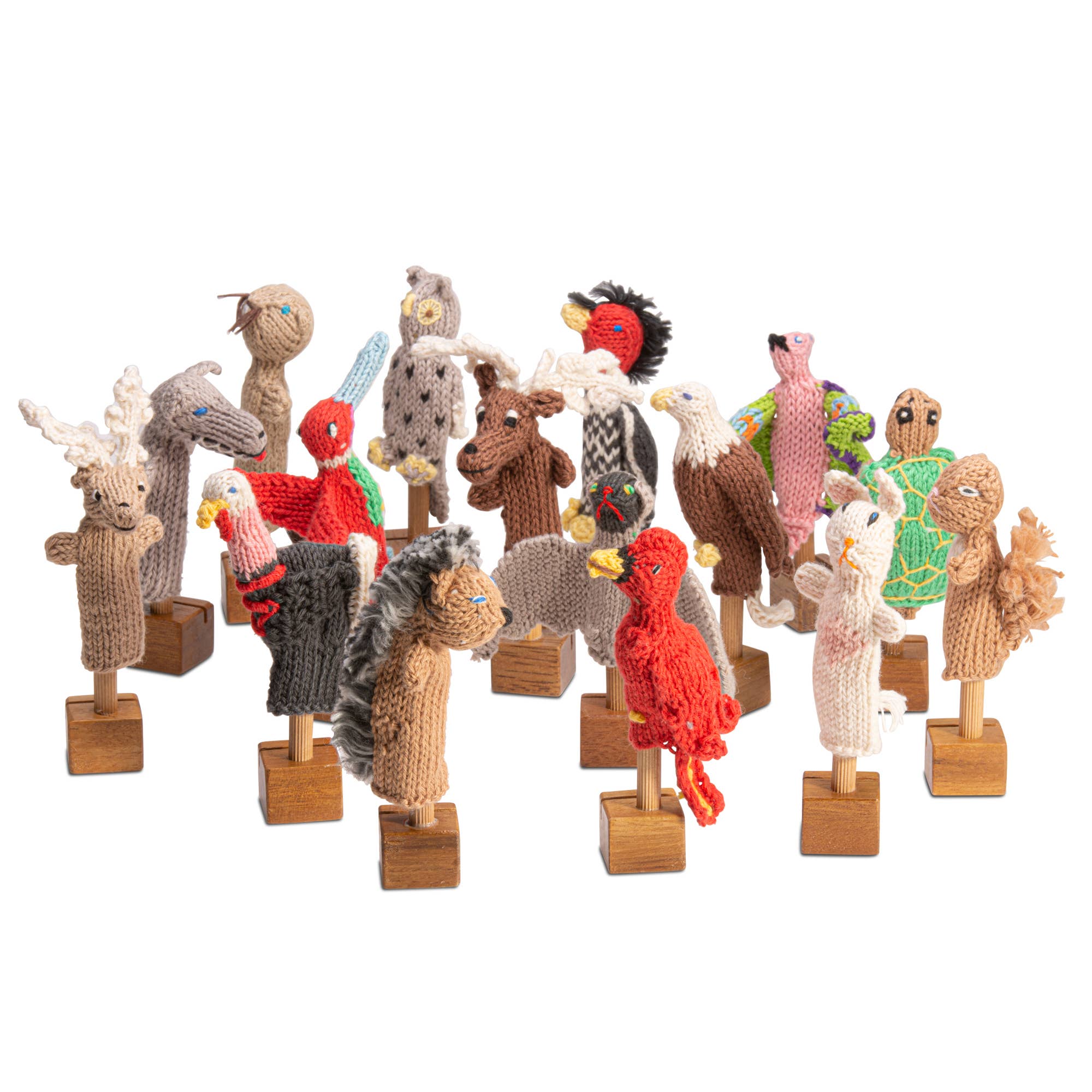 Lucuma Designs - Vente Marionnette à doigt – enfant et bébé - Marionnettes à doigts en coton bio animaux de la forêt - jouet fait main4