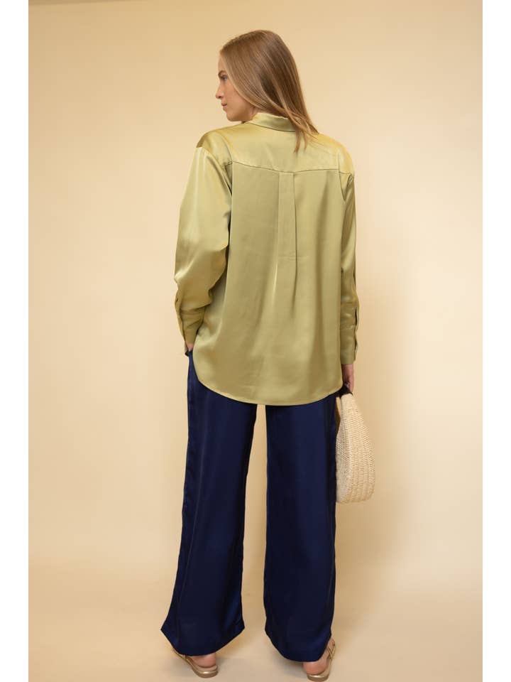Before You Collection - Wholesale Pants - Women's - Solid Satin Wide Leg Pants13