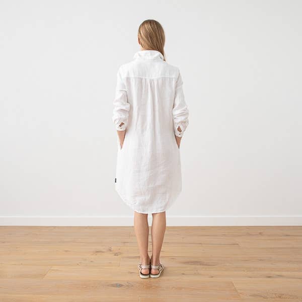 LinenMe - Wholesale Dress - Women's - Linen Dress White Camilla6