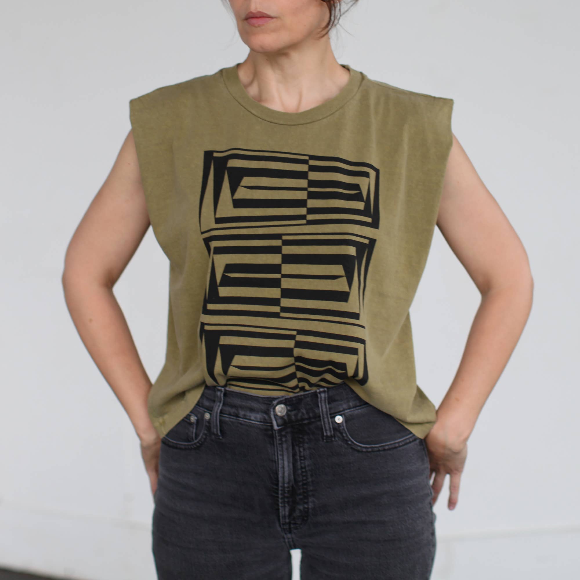 Blackbird Supply Co. - Wholesale Tank Top - Women's - Vertigo Heavyweight Garment Dyed Cotton Muscle Tank Green4