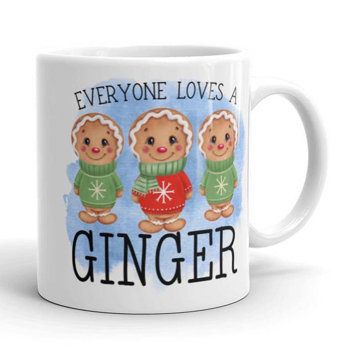 Everyone loves a ginger Coffee Mug for wholesale by Words of Ivy