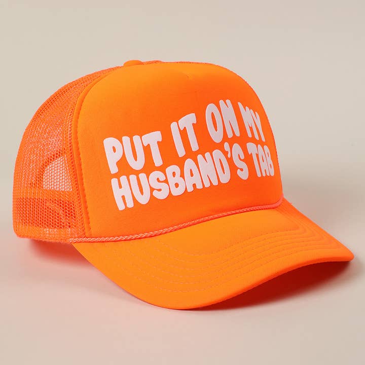 Fashion City - Wholesale Trucker Hat - Women's - Put It On My Husband's Tab Mesh Back Foam Trucker Hat6