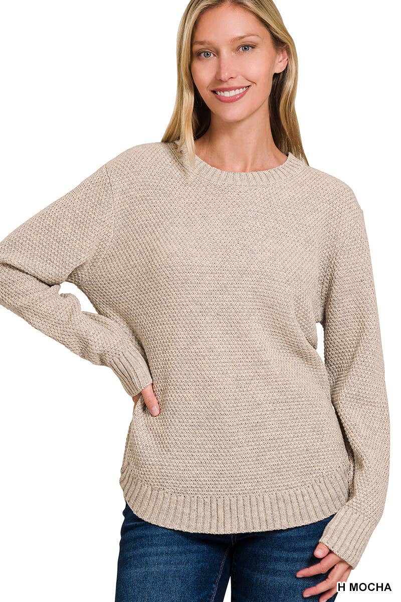 42POPS - Wholesale Knit Sweater - Women's - ",..._ Round Neck Basic Sweater3