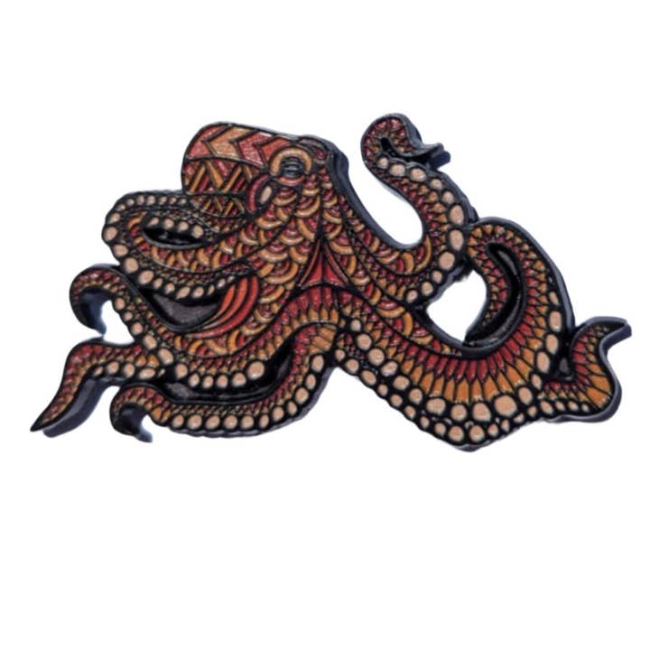 Advance Wildlife Education LLC - Wholesale Magnet - Magnet Octopus Tako Tribal