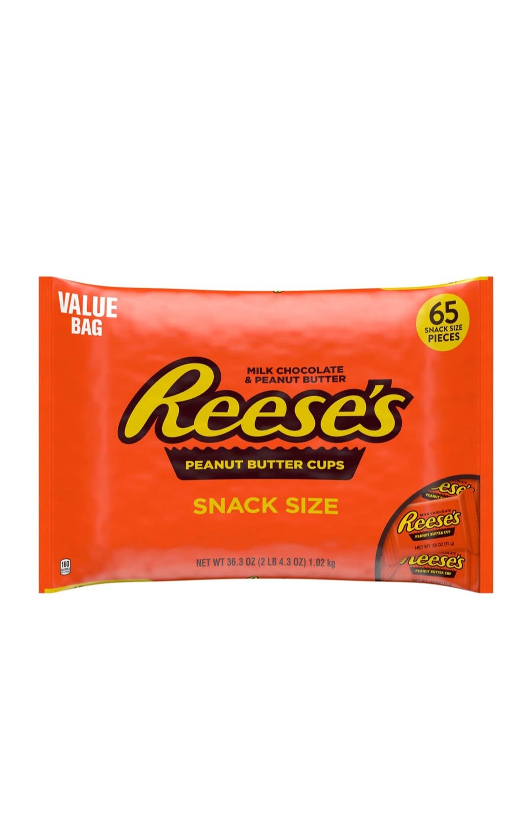 Majestic Wholesale - Wholesale Chocolate - REESE'S Milk Chocolate Peanut Butter Cups, Snack Size, 65CT