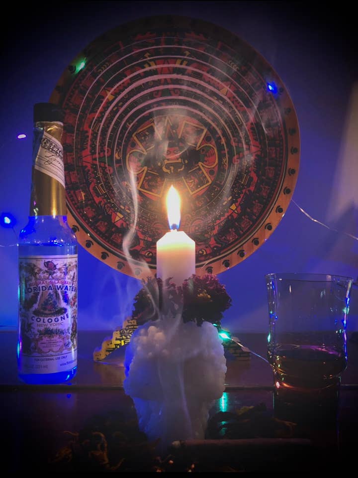 CRANIUM DIVINUM Ritual Beeswax Candle for wholesale by BlakByrd Botanika