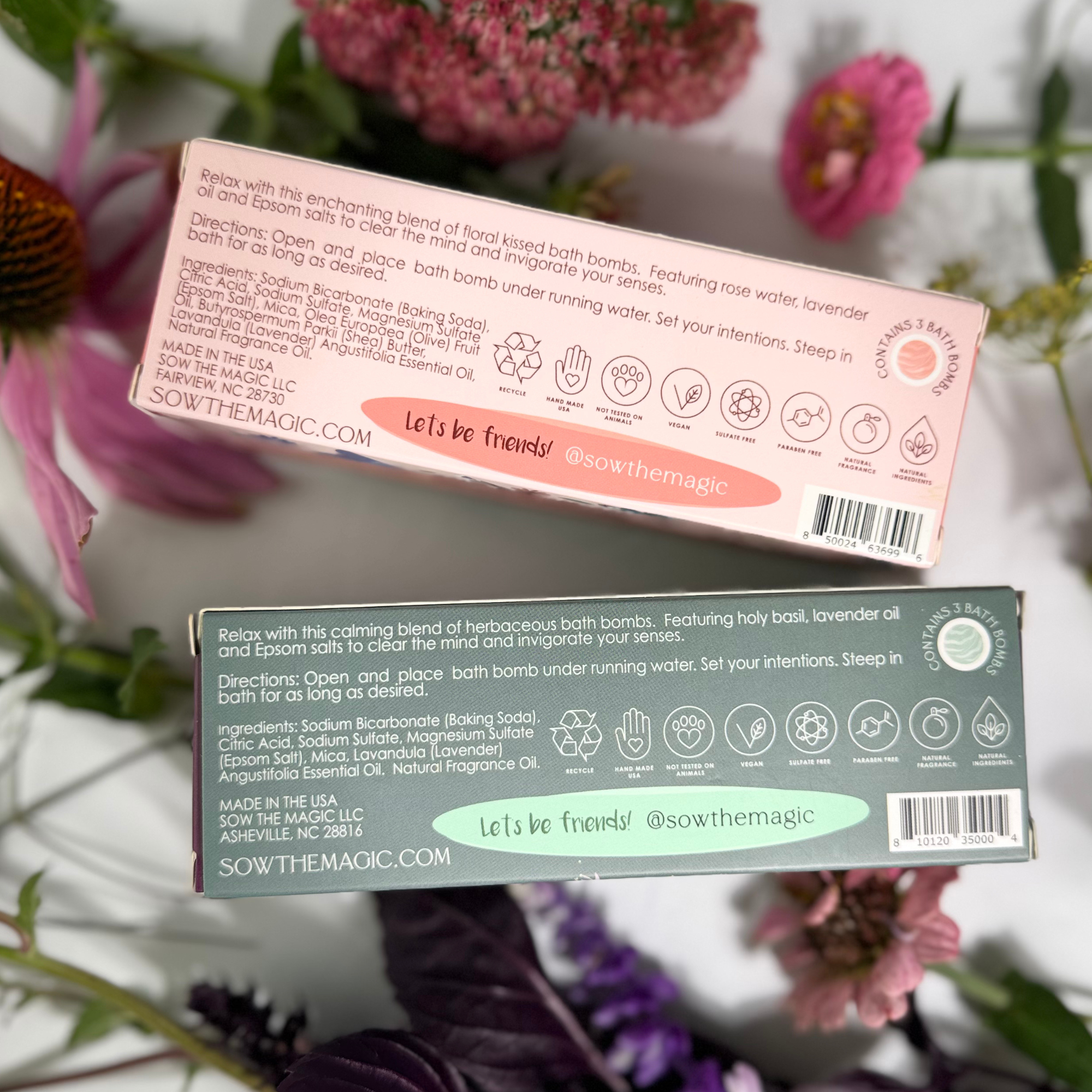 Sow the Magic - Venta al por mayor Bombas de baño - Trío de bombas de baño con fases lunares y flores6