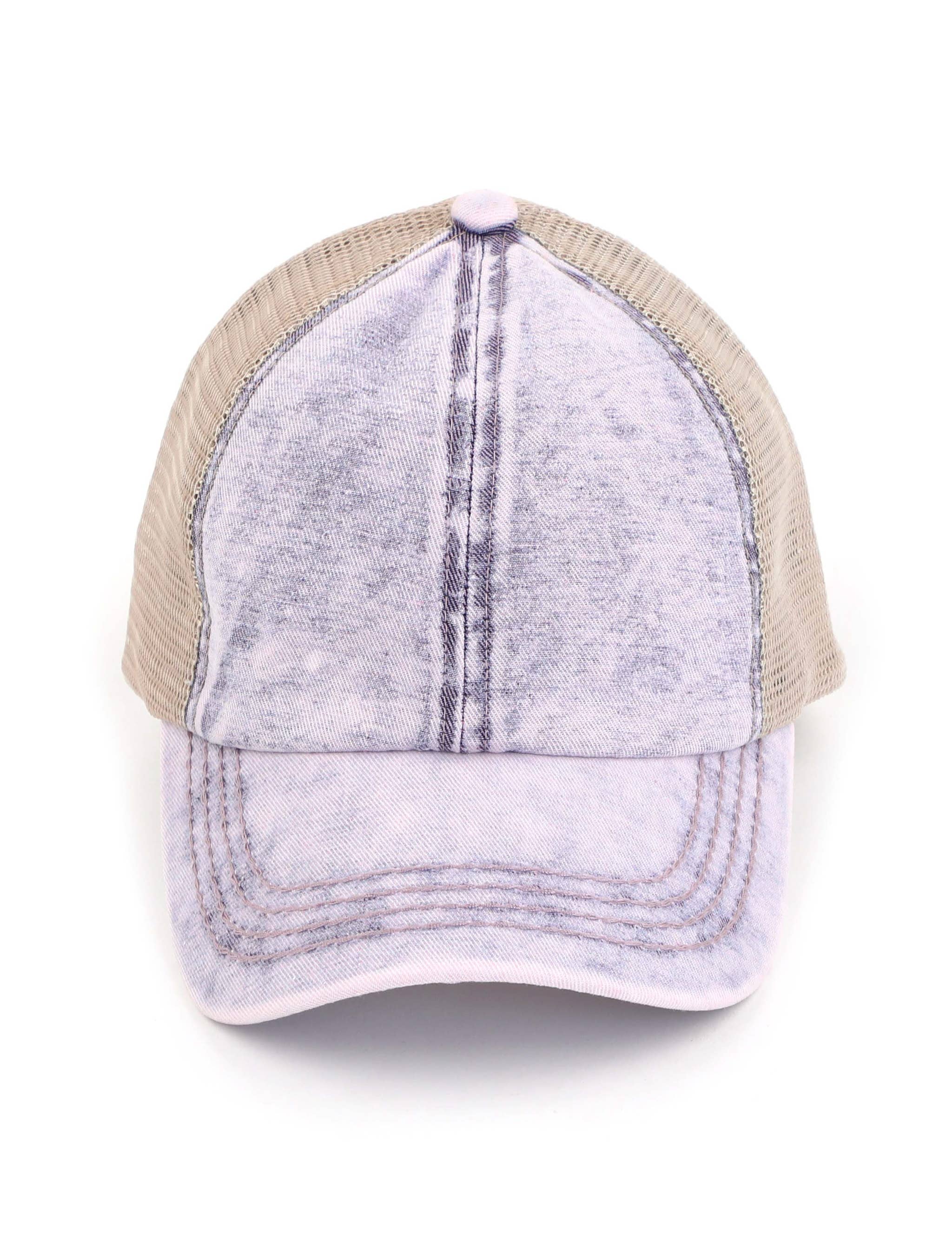 Truly Contagious - Wholesale Ponytail Cap - Women's - CC Washed Denim Criss Cross Cap ( BT-1009 )6