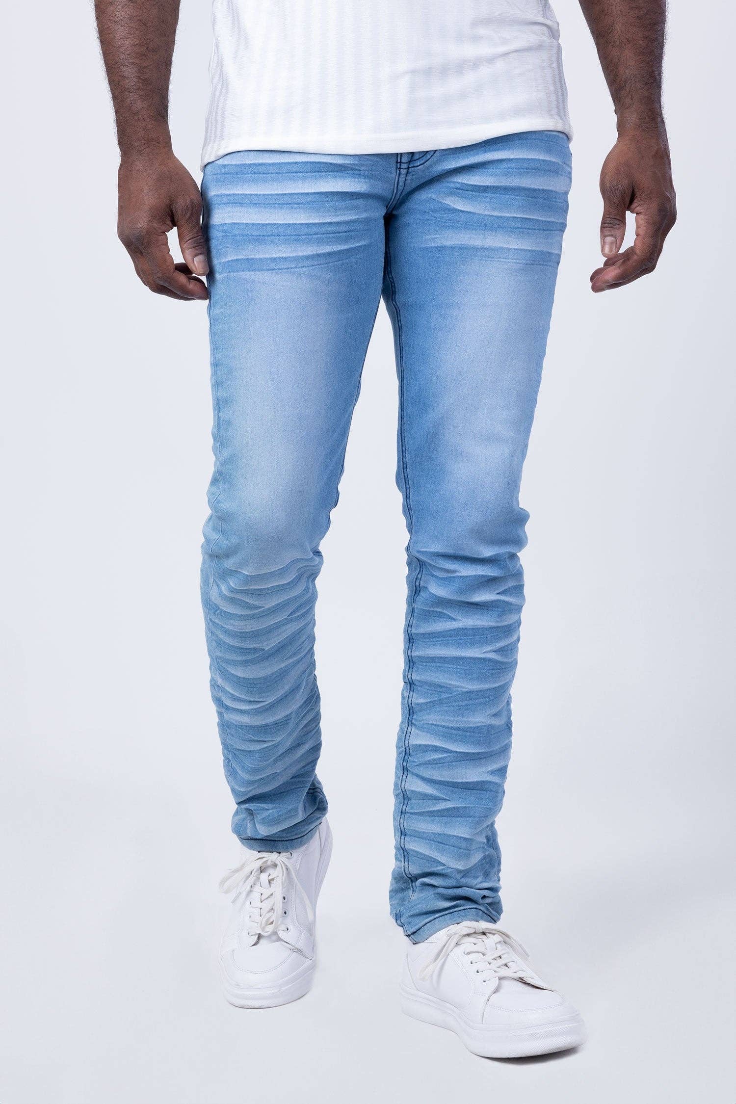 BARABAS - Wholesale Jeans - Men's - Men's Crumpled Effect Premium Denim Jeans 4JE144