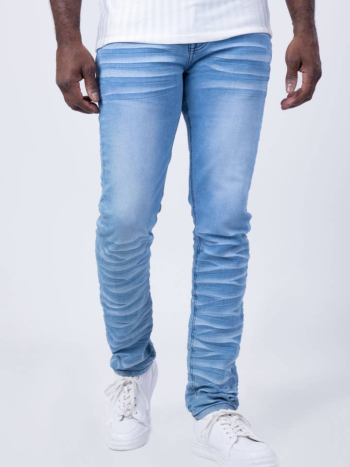 BARABAS - Wholesale Jeans - Men's - Men's Crumpled Effect Premium Denim Jeans 4JE144