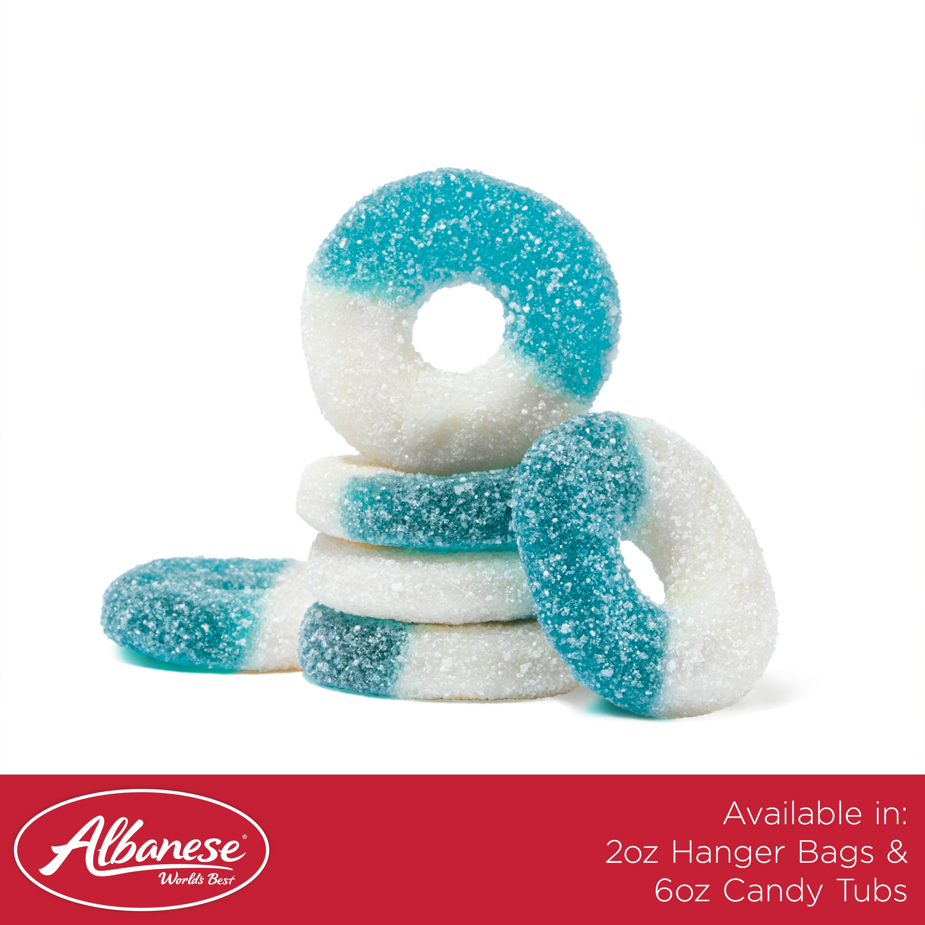 Candy Supply Co - Wholesale Gummy - Blue Raspberry Rings By Albanese