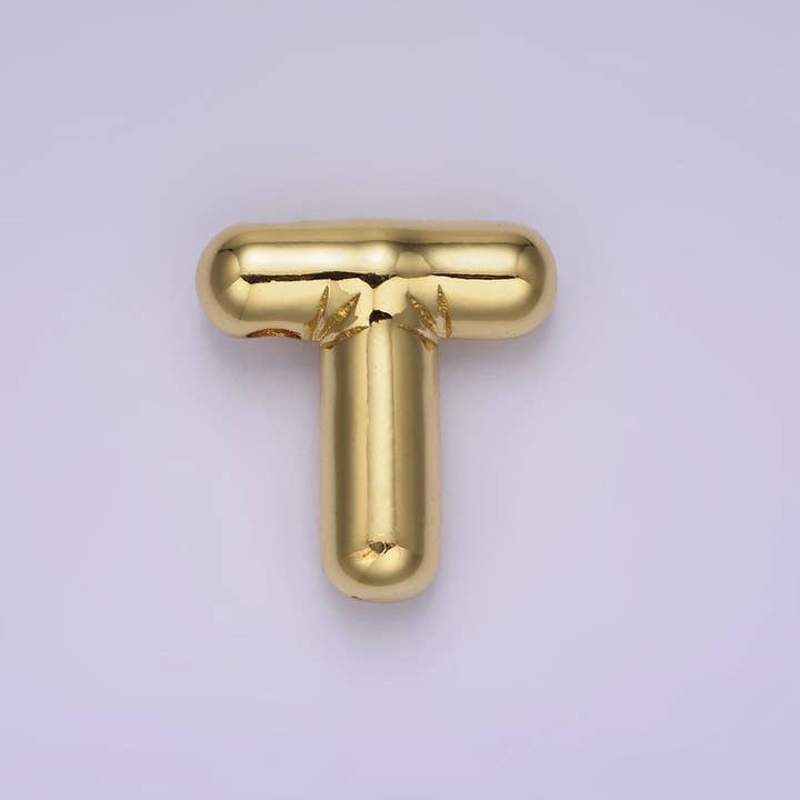 Aim Eternal - Wholesale Individual charm/pendant - 14K Gold Filled 20mm Chubby Balloon Initial Letter Pendant | A1067-A107919