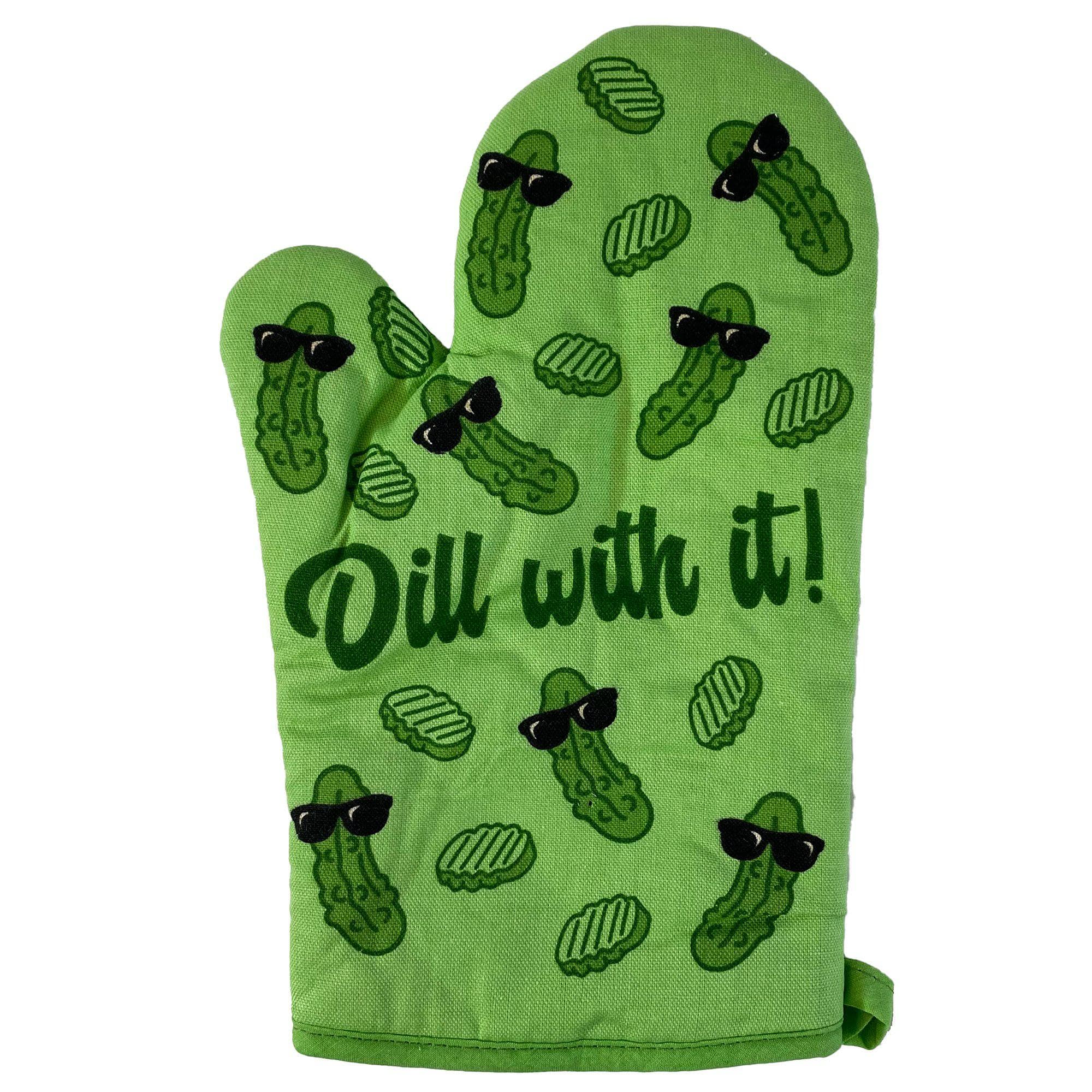 Wholesale Dill With It Oven Mitt Funny Saying Gift for Cook Mom Joke