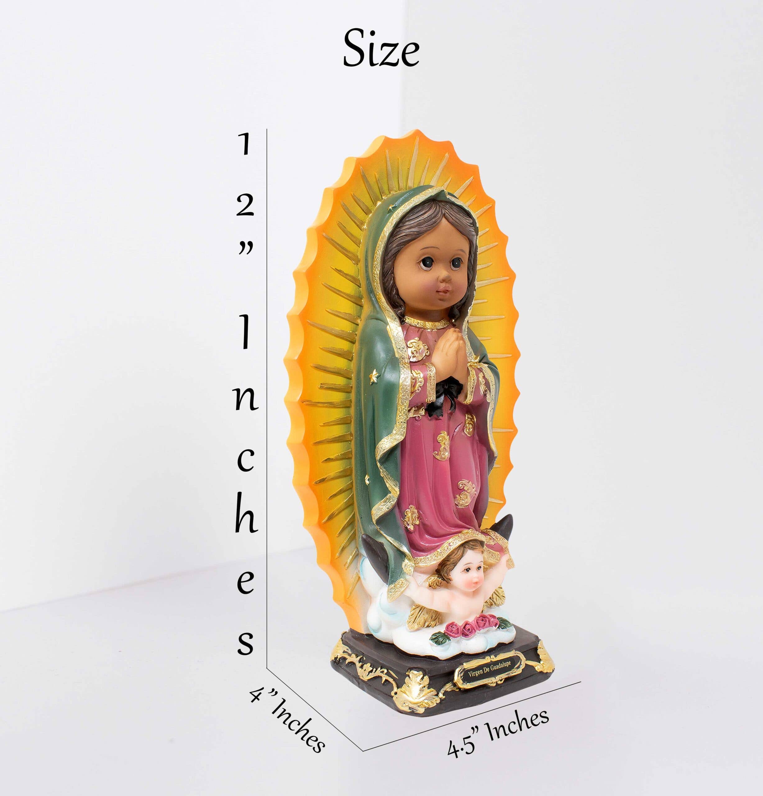 mrcjsales - Wholesale Sculpture - MrcjSales - Our Lady of Guadalupe Infinite Statue | Virgen de Guadalupe Resin | Multiple Sizes | Church Decor, Home Gifts, Prayers2