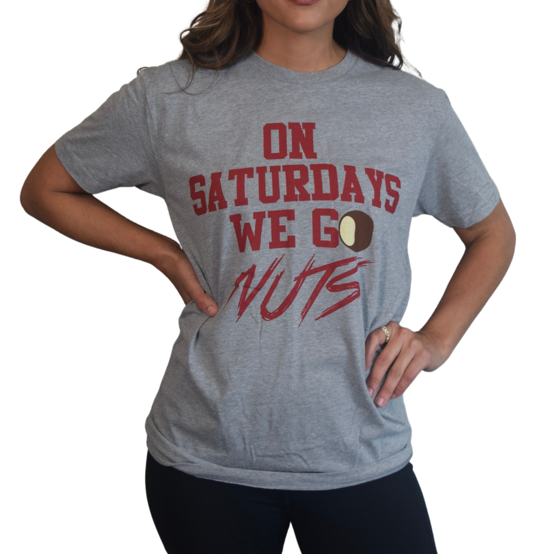 Ohio TRUE - Wholesale Screen Printed T-Shirt - Women's - SATURDAYS WE GO NUTS TEE5