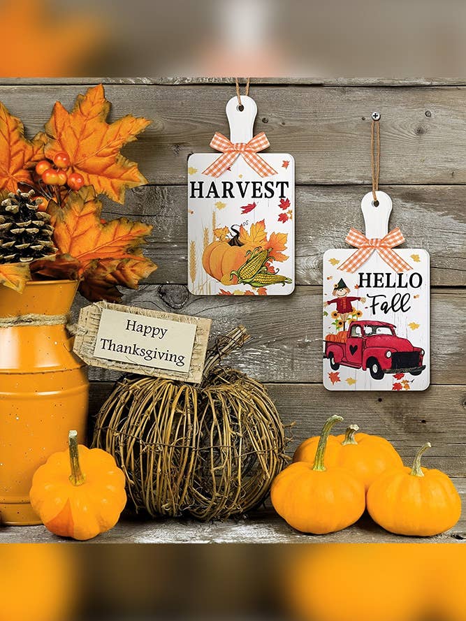 Thanksgiving Happy Fall Wooden Door Hanging Pendant HB056 for wholesale by UNISHE