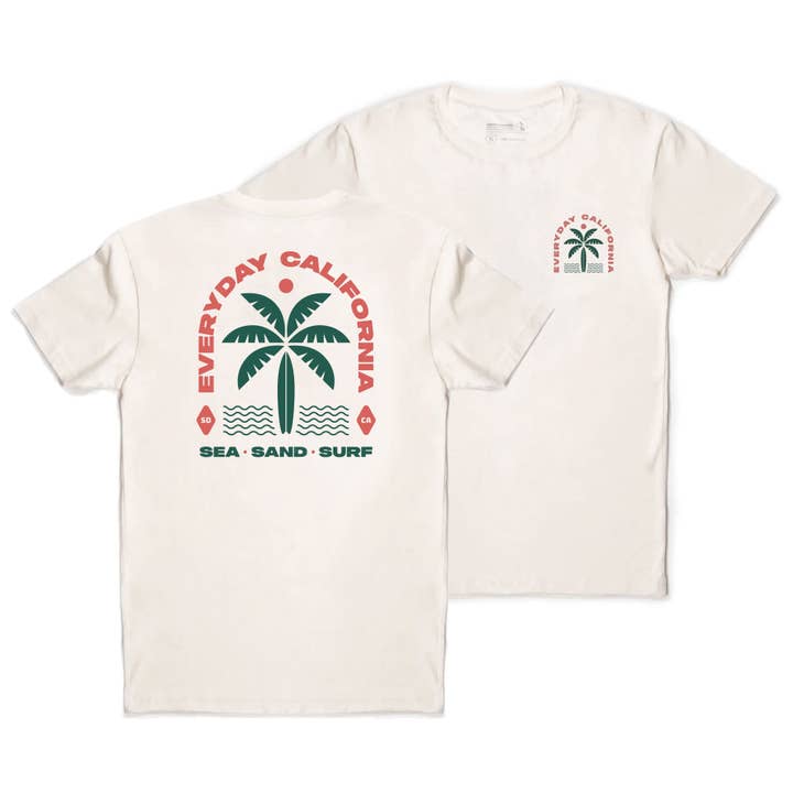 Everyday California - Wholesale Screen Printed T-Shirt - Men's - Oasis Tee - Unisex California Surfboard Surf Tee