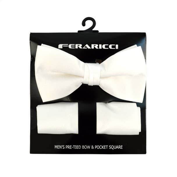 Selini New York - Wholesale Bow Tie - Men's - 100% Poly Satin Men's Banded Bow Tie and Hanky17
