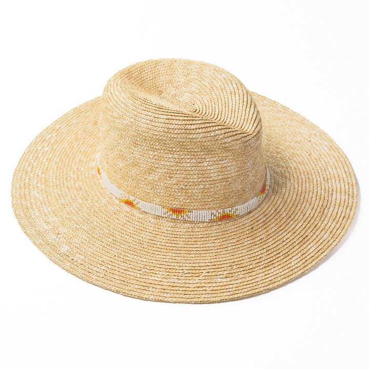 Sarah Sun Beaded Stretch Hatband Ivory for wholesale by INK + ALLOY