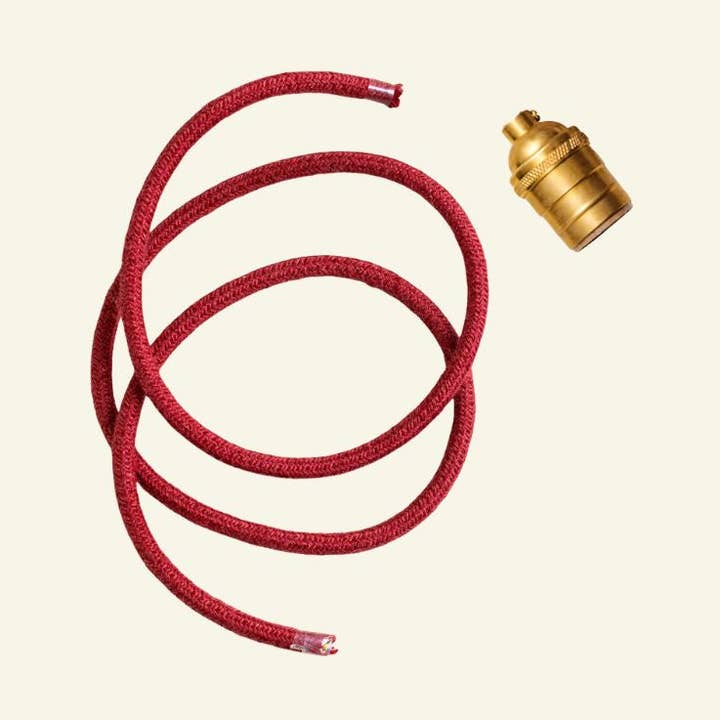 Jute Flex och Lamphållare, Röd (US) för wholesale av Hastshilp