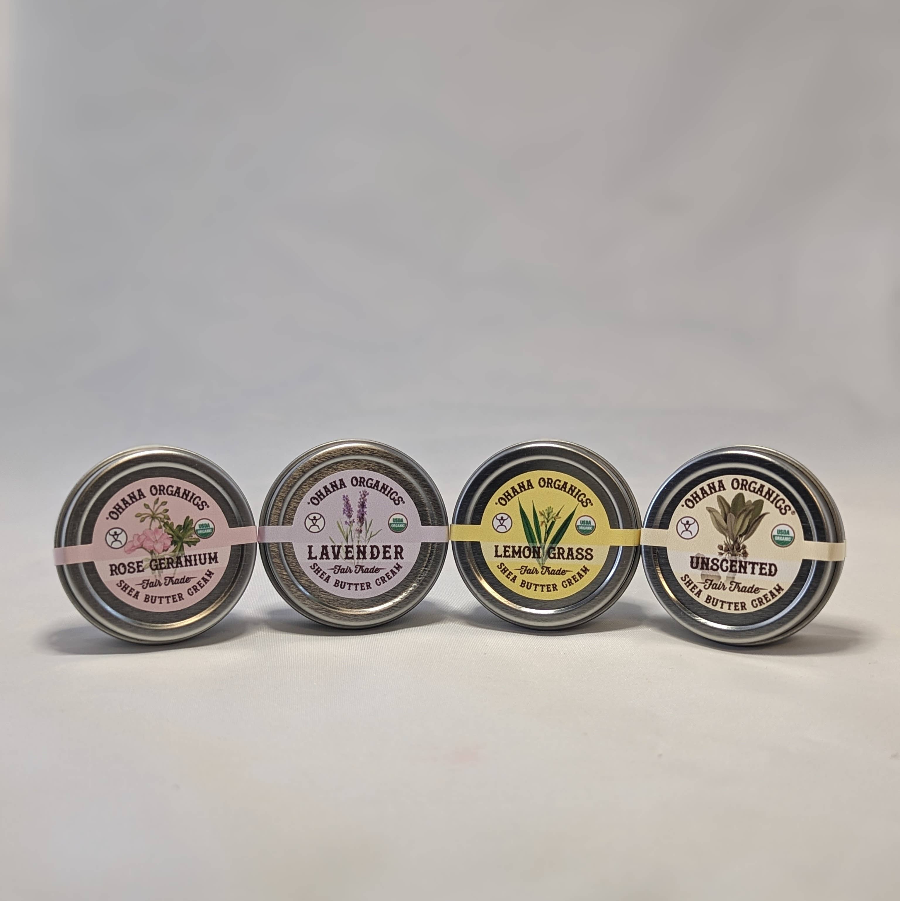 'Ohana Organics - Wholesale Body Balm/Butter - Organic Shea Butter- 4 scents (Case of 6)12