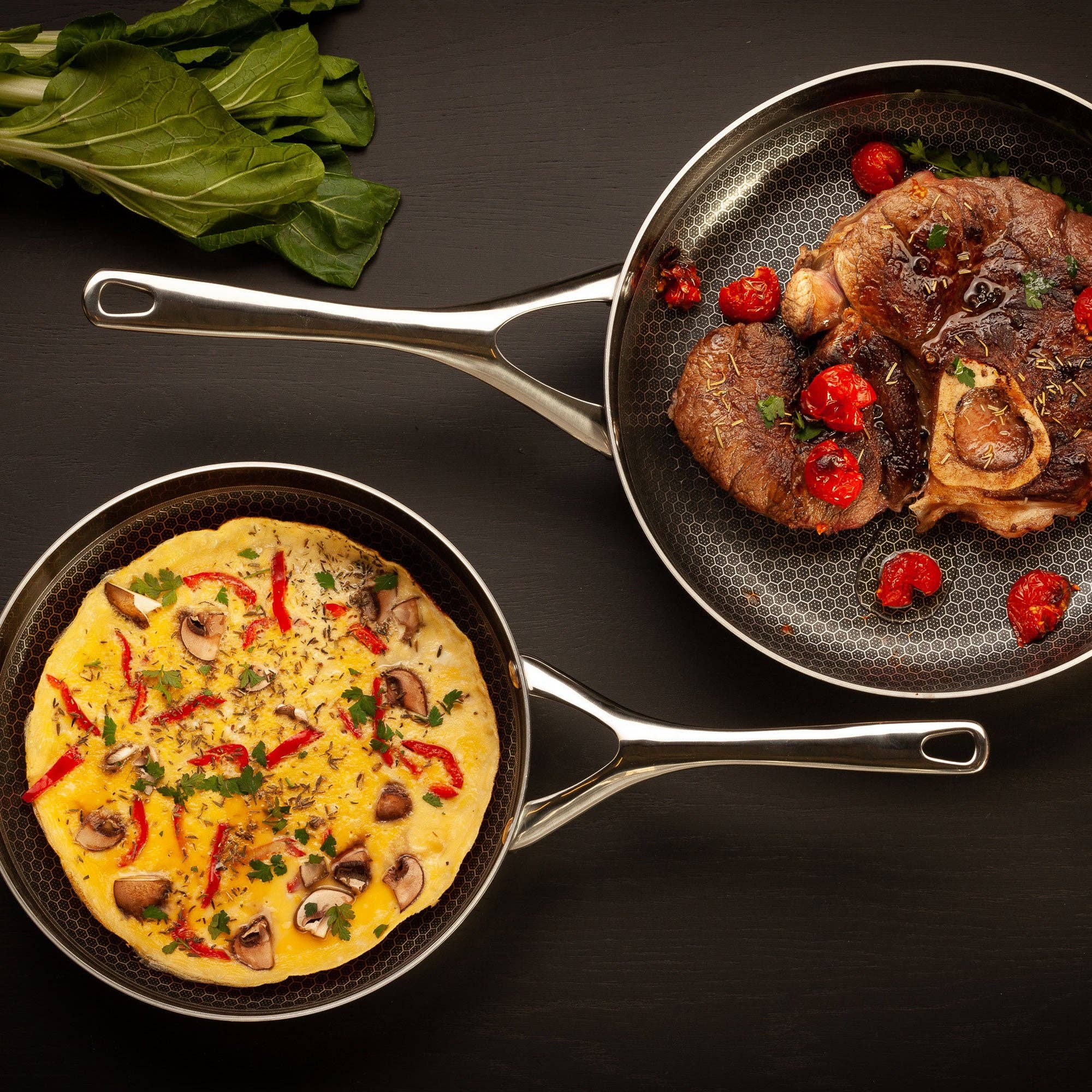 Crowd Company - Wholesale Pan - The Blackbeard Stainless Steel Frying pans - 24 + 28 cm4