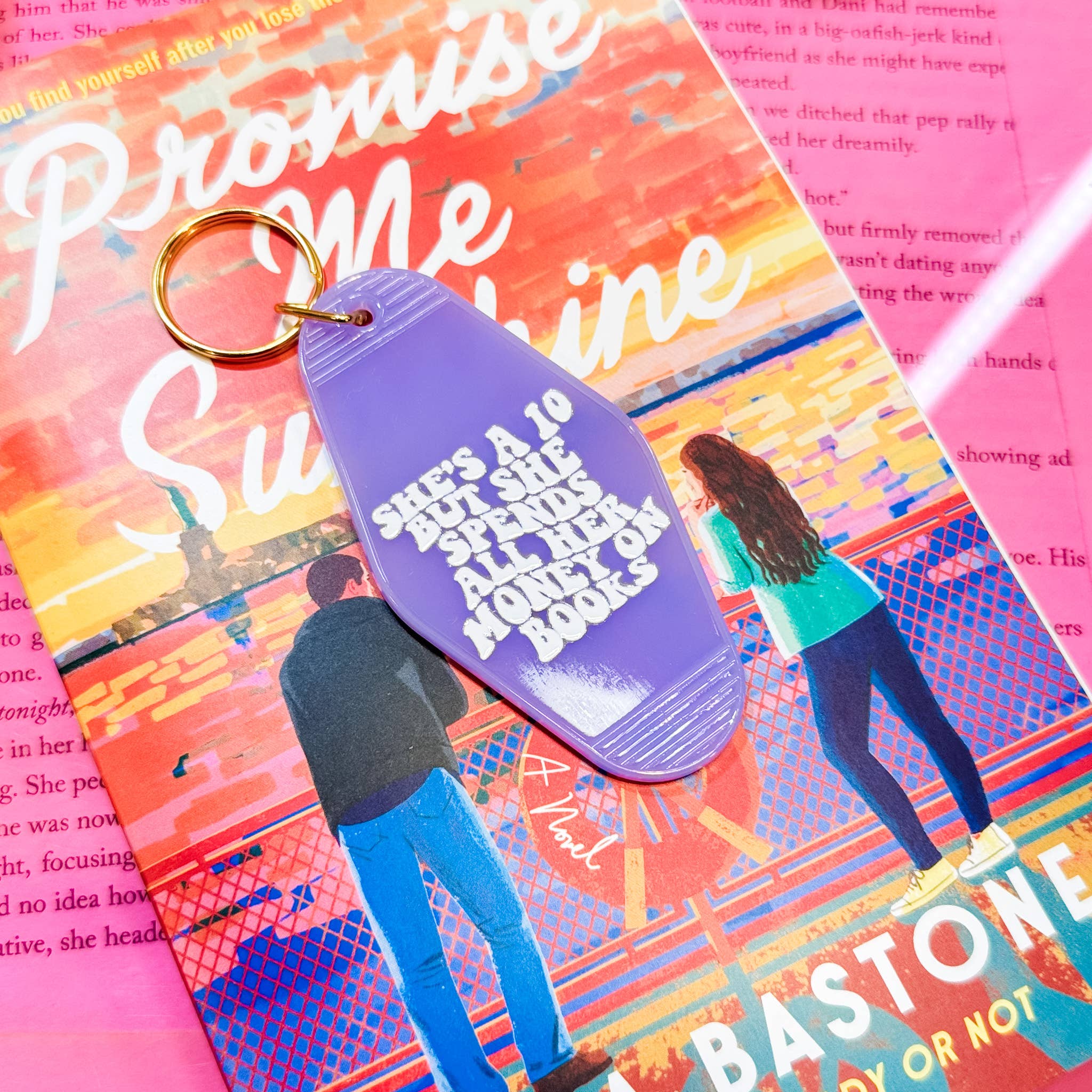 The Swoon Room - Wholesale Keychain - Women's - She's a Ten But Spends All Her Money On Books Motel Keychain3