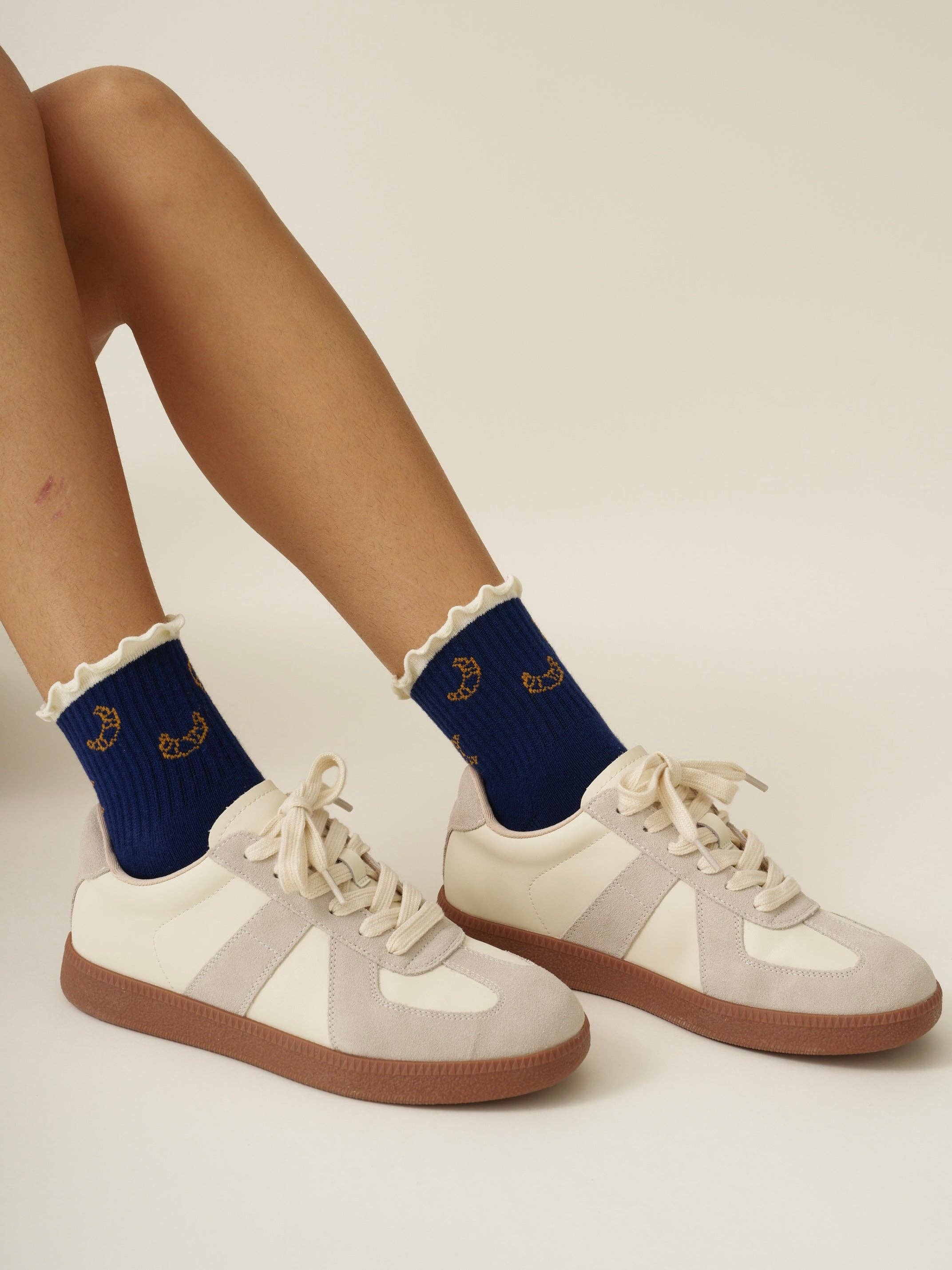 Effortless Club - Wholesale Socks - Women's - 🥐 Croissant Ruffle Grip Sock, Pilates Socks7