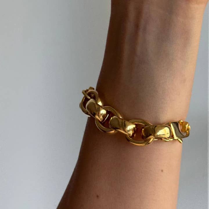 WILYMI Jewelry Co - Wholesale Link & Chain Bracelet - 18k & 24k Gold Filled Bracelet | High Shine + Brushed Finish1