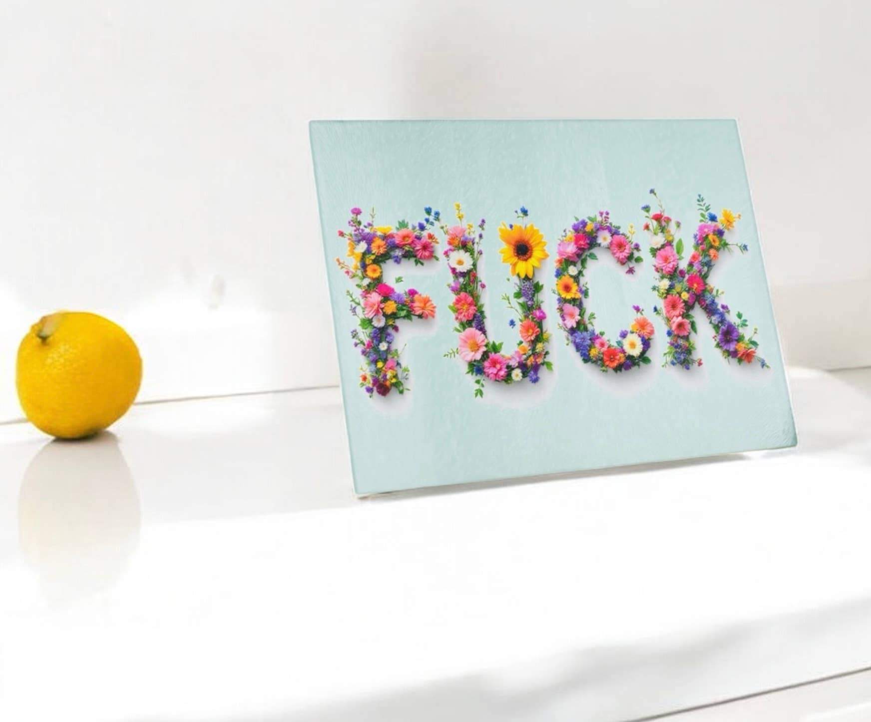 Resinate By KS / by KRISTIN SMITH – wholesale Cutting board – Say It With Flowers Fuck  Cutting Board1