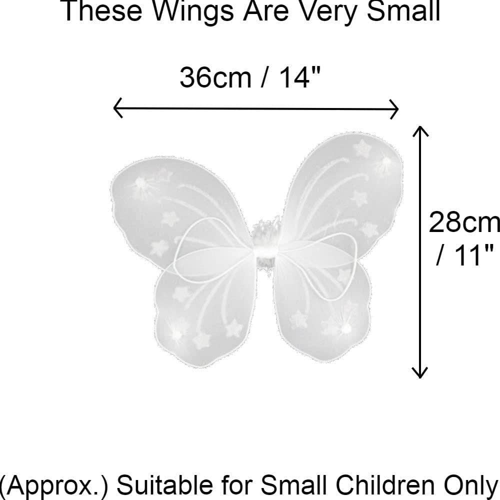 Topkids Accessories – wholesale Costume – Child – Angel Wings Fairy Butterfly Pixie Tinkerbell Fancy Dress Outfit Girls Dressing Up Costume Baby Toddler Kids Childs Small Tiny Mini Toy Fairywings Set Glitter19