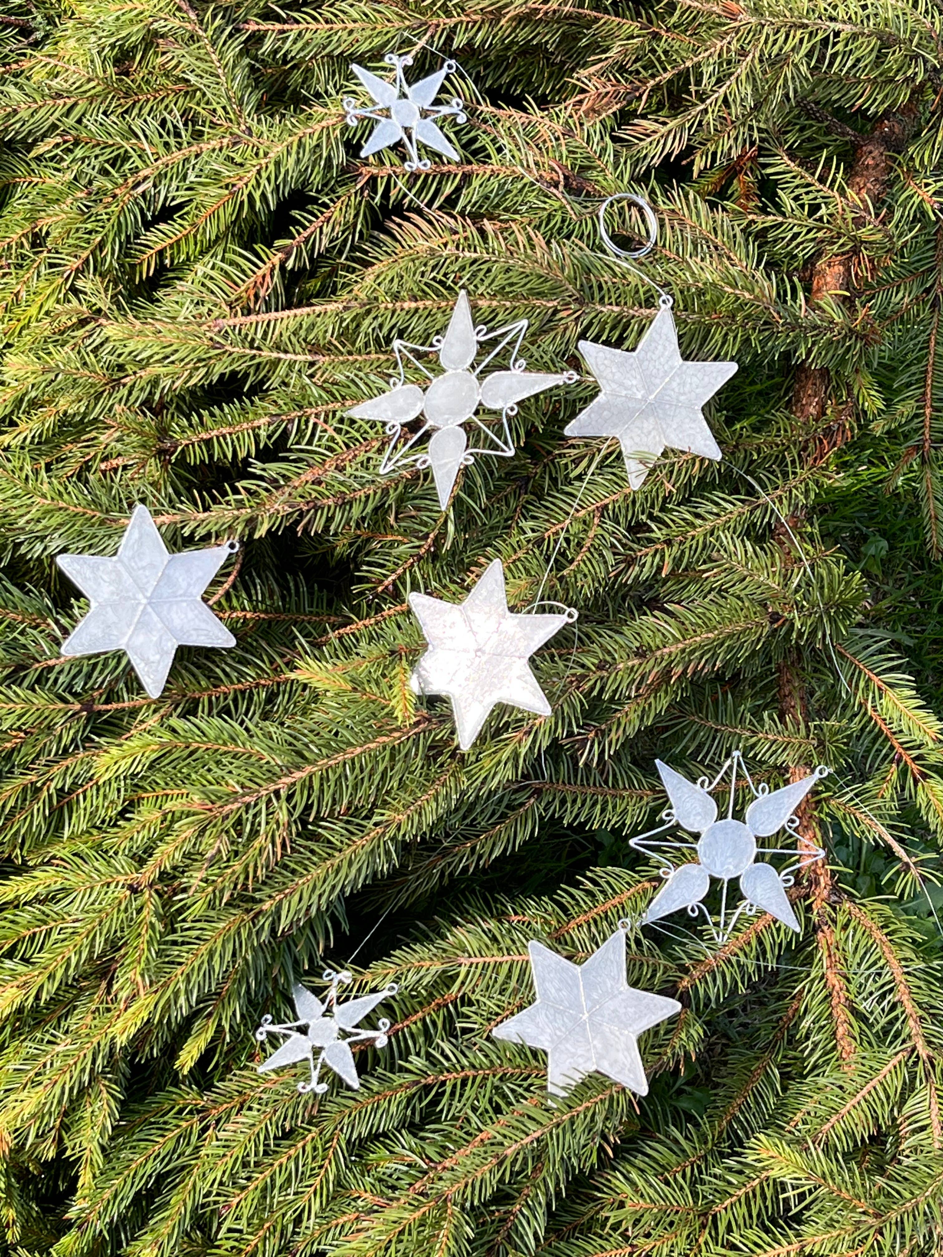 Muno - Wholesale Bunting/Garland - White Christmas Garland with Snow Flakes  & Stars3