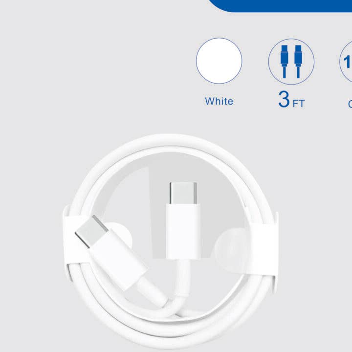 7 Star - Wholesale Charging Cable - Type-C to Type-C 3 Ft. Fast Charging Cable – 15W2