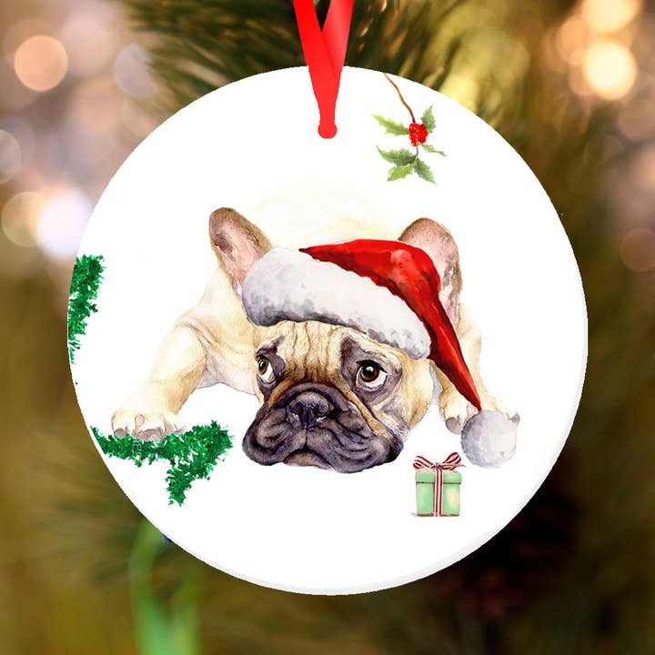 Field and Fur Gifts - Wholesale Ornament - Ceramic Christmas / Holiday Decoration, French Bulldog0