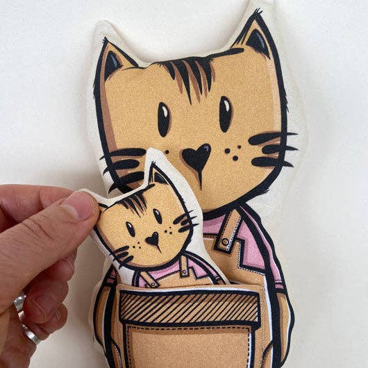 Micastricas - Wholesale Stuffed/Plush Toy - Kids & Baby - Cat soft toy with little pocket friend2