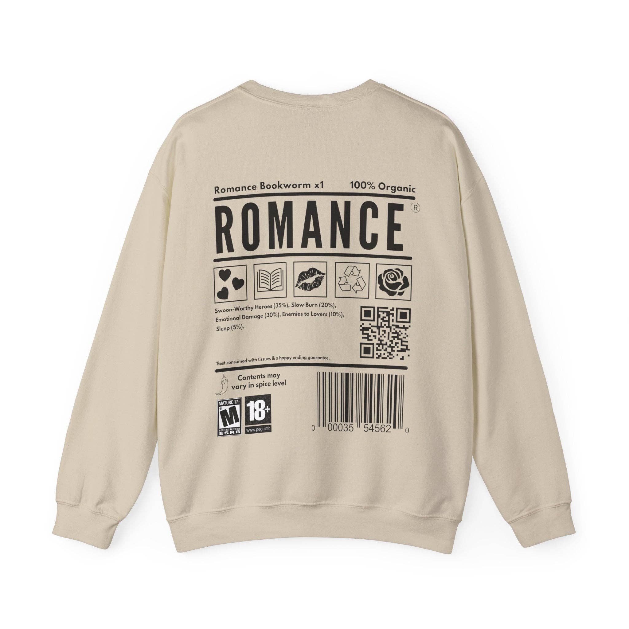 MagicMerchEmporium - Vente Sweat-shirt à imprimés – unisexe - Sweat-shirt ROMANCE BOOKWORM10
